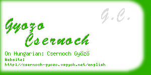 gyozo csernoch business card